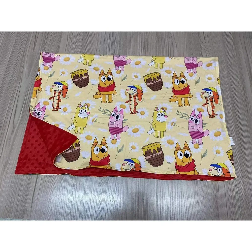 Winnie The Pooh x Bluey Kids Minky‎ Blanket